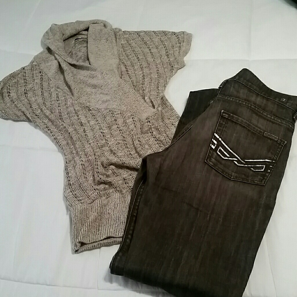 7 for all Mankind Sz 30 / Wrap Sweater Sz M